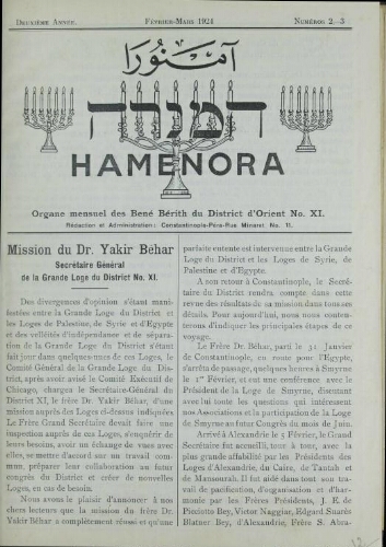 Hamenora. février - mars 1924 Vol 02 N° 02-03